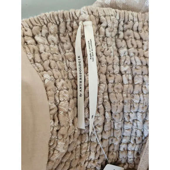 NWT By Anthropologie Corset Seamed Mini Dress Size Plus 1X Beige 9F408 - Picture 10 of 14